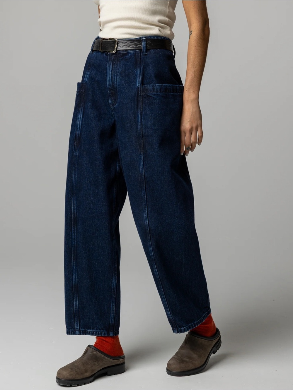 Finisterre Croft Workwear Denim Barrel Pants - Picture 2 of 6